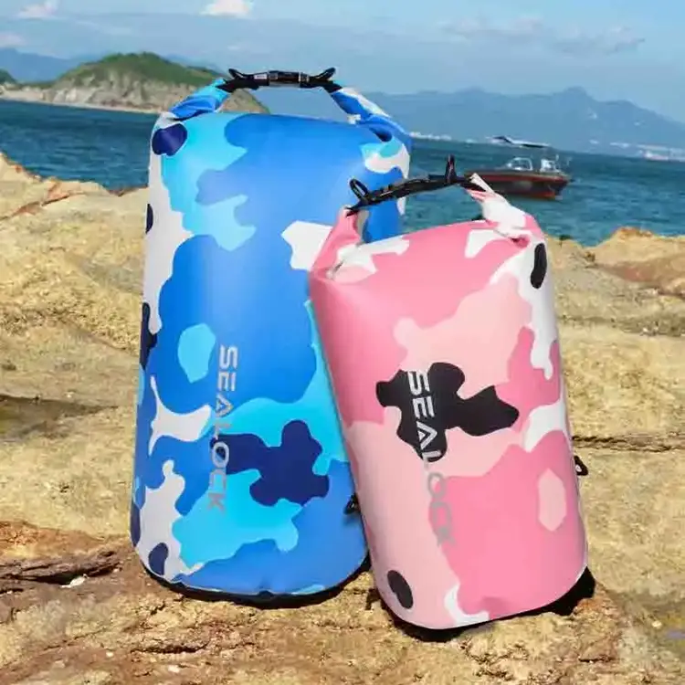 خشک گیلے علیحدگی پاؤچ کے ساتھ 10L/20L واٹر پروف ڈرائی بیگ