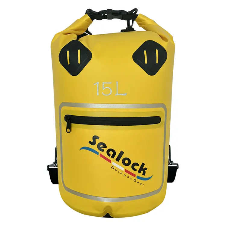 شفاف کھڑکی اور خشک گیلے علیحدگی کے ساتھ 15L/20L IPX7 واٹر پروف ڈرائی بیگ